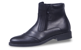 Men's winter boots with two zippers and decorative stitching