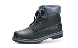 Dark male boots from natural nubuck снимка