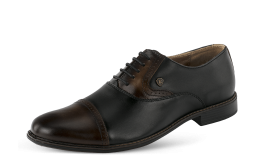 Men's formal shoes from black nappa leather снимка