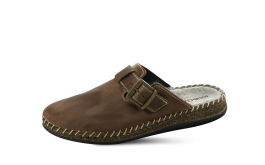 Brown men's clogs