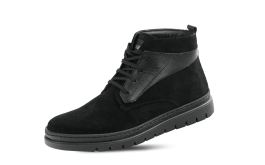 Men's boots made of black nubuck