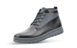 Men's boots in black and gray снимка