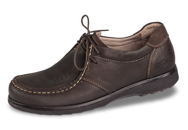 Dark brown men's loafers with shoelaces Снимка 