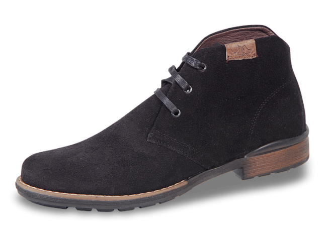 Men's boots type chukka from black suede Снимка 