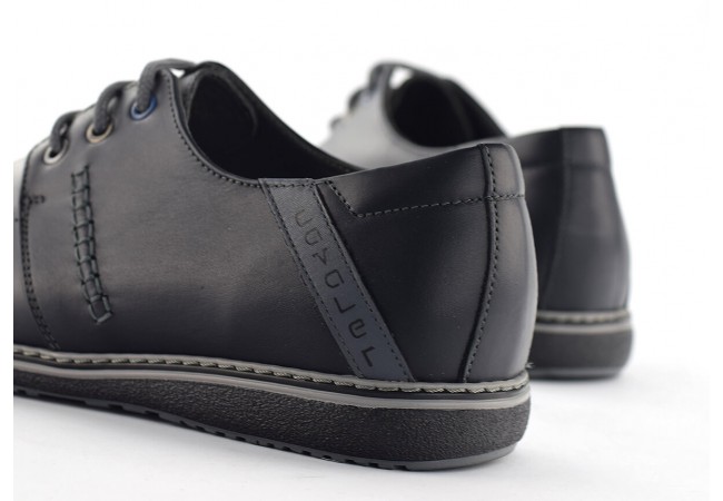 Men's shoes in dark blue leather Снимка 6