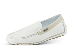 Men's moccasins with metal logo