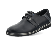 Men's shoes in dark blue leather