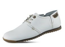 White male shoes with band