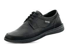 Men's shoes in black grained leather