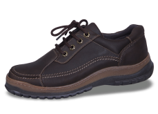 Dark brown men's leather shoes