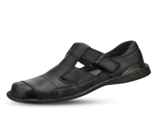 Men's sandals in black with velcro