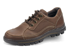 Brown men's shoes with decorative stitching and grapple sole