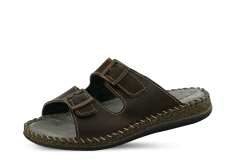 Men's slippers in dark brown colour