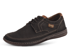 Men's loafers with laces in dark brown