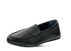 Men's moccasins from black leather