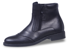 Men's winter boots with two zippers and decorative stitching