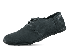 Male footwear in grey chamois leather