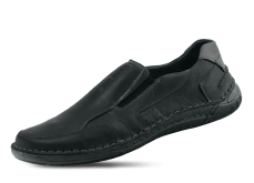  Black men's shoes with ribbing