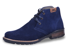 Dark blue men's chukka boots from natural suede