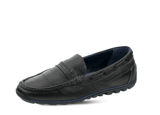 Men's moccasins from black leather