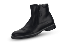 Men's winter boots with two zippers and decorative stitching