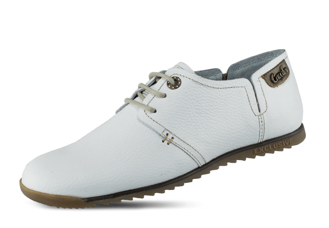 White male shoes with band Снимка 