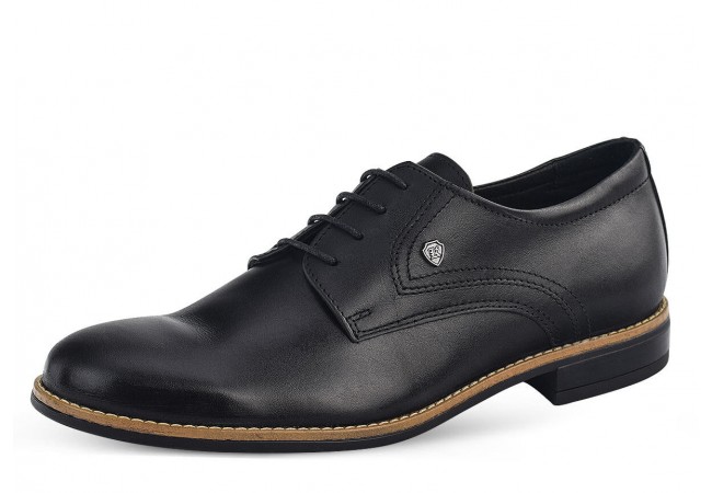 Men's formal shoes in black nappa Снимка 