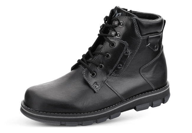 Male boots with zipper in black Снимка 6