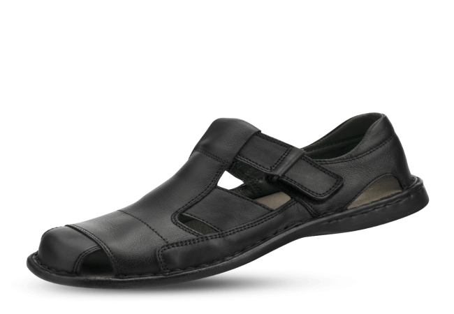 Men's sandals in black with velcro Снимка 5