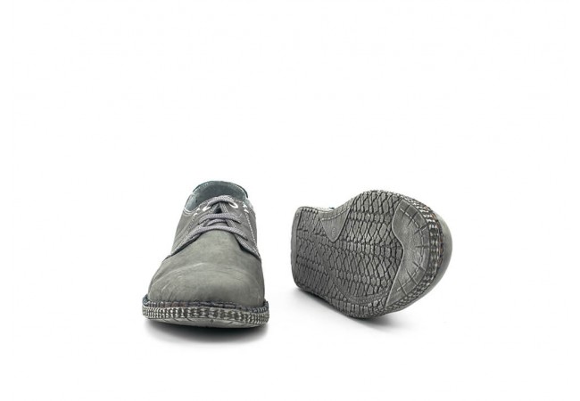 Gray men's shoes with shoelaces 360° Image