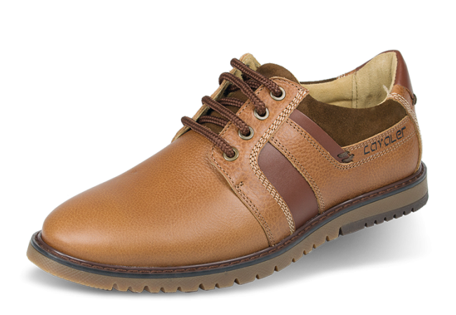 Brown men's shoes with suede elements Снимка 4