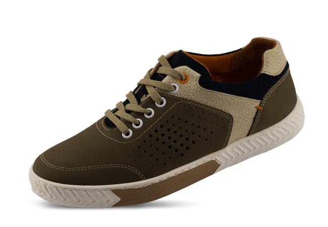 Men's sneakers in olive color Снимка 