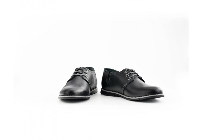 Black men's shoes with elastic 360° Image