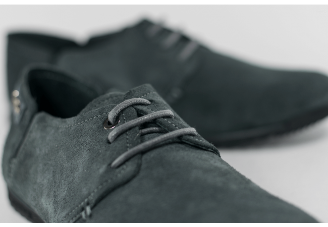 Male footwear in grey chamois leather Снимка 5