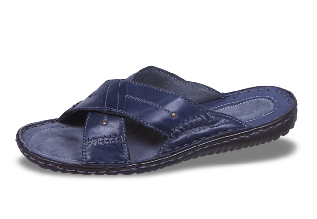 Dark blue men's slippers Снимка 