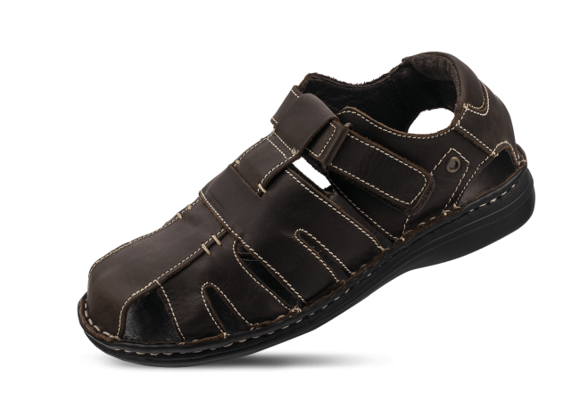 Men's sandals in brown color Снимка 