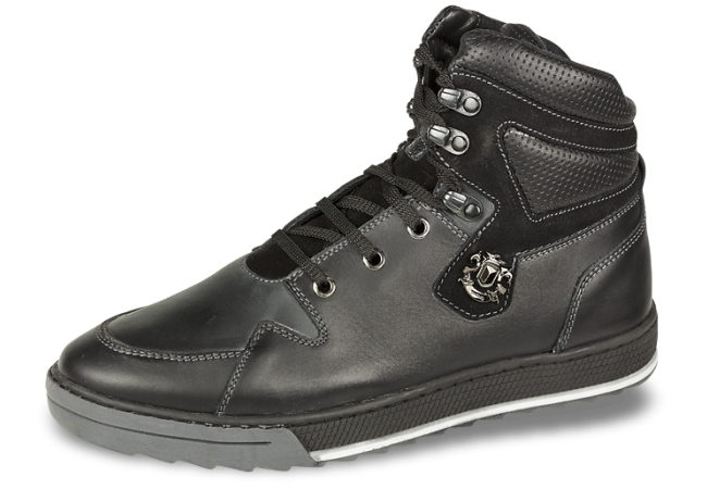 Men's sneakers from leather with a metal logo Снимка 