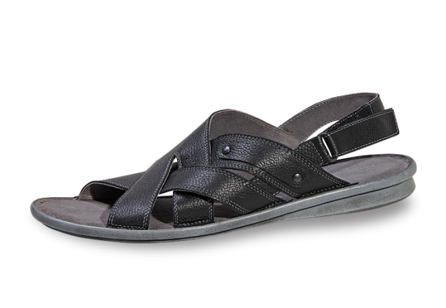 Black men's sandals with a strap Снимка 